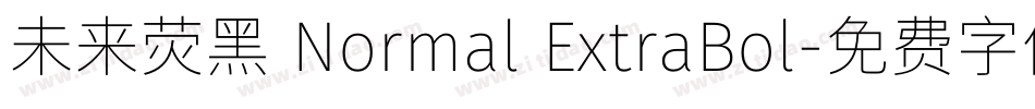 未来荧黑 Normal ExtraBol字体转换